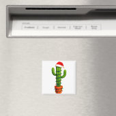 Aimant Funny Cactus Santa Hat Xmas Tree Lights Merry Chri (In Situ (Lave-vaisselle))