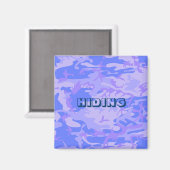 Aimant Funny Camouflage Pastel Blue Motif Abstrait (Recto/Verso)