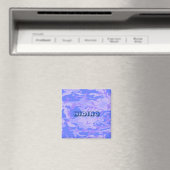 Aimant Funny Camouflage Pastel Blue Motif Abstrait (In Situ (Lave-vaisselle))