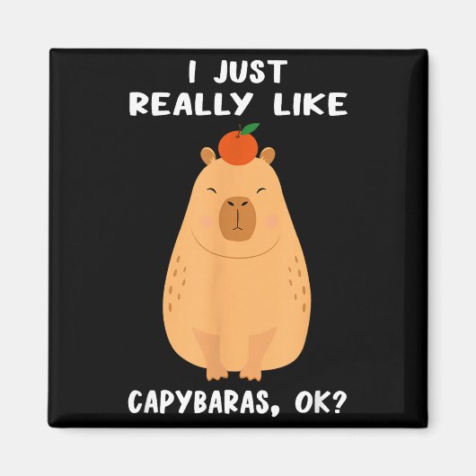 Aimant Funny Capybara Art For Men Women Kids Rodent Capyb (Devant)