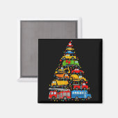 Aimant Funny Car Christmas Tree Xmas Light Boys Kids Todd (Recto/Verso)