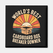 Aimant Funny Cardboard Box Breaker Downer Sarcastic Recyc (Devant)