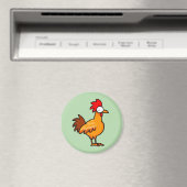 Aimant Funny Cartoon Chicken Illustration (In Situ (Lave-vaisselle))