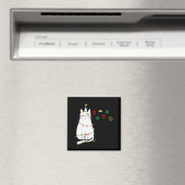 Aimant Funny Cat Ball Buster Christmas Humor  (In Situ (Lave-vaisselle))