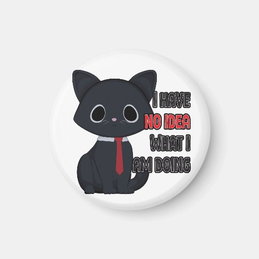 Aimant Funny Cat I Have No Idea (Devant)