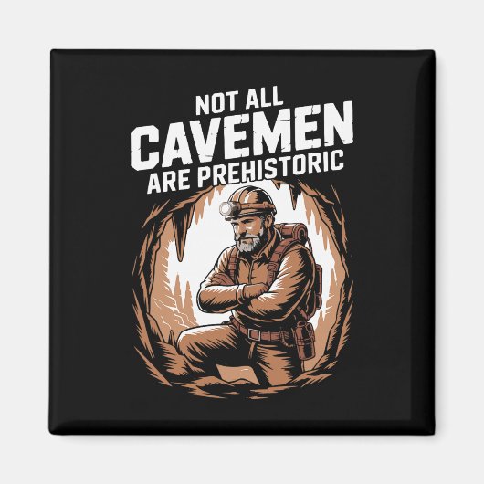 Aimant Funny Caving Spelunking Potholing Climbing Rescue (Devant)