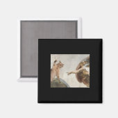 Aimant Funny Chat Dieu Création De Mème Adam Michelangelo (Recto/Verso)