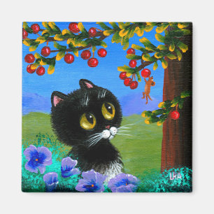 Aimant Funny Chat Mouse Créationarts