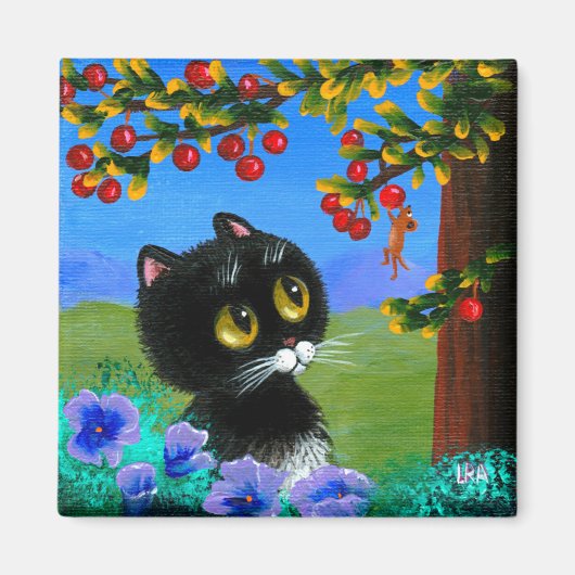 Aimant Funny Chat Mouse Créationarts (Devant)
