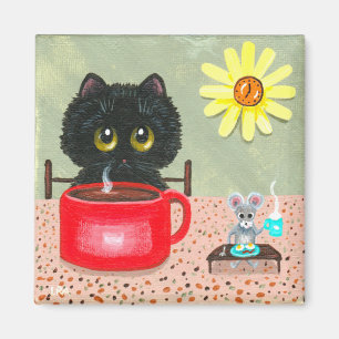 Aimant Funny Chat Mouse Créationarts