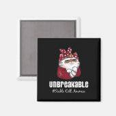 Aimant Funny Chat Warrior Unbreakable Anémie de la faucil (Recto/Verso)