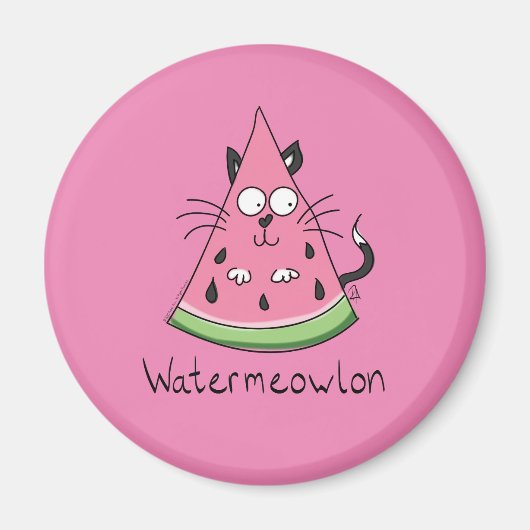 Aimant Funny Chat Watermelon mignon Kids (Devant)