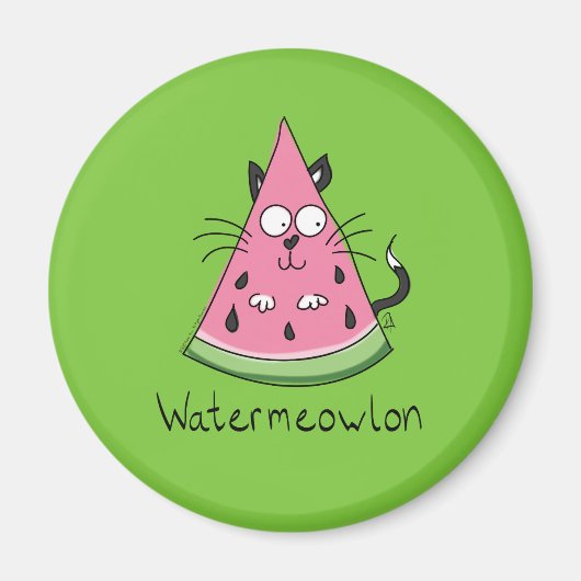Aimant Funny Chat Watermelon mignon Kids (Devant)