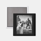 Aimant Funny Chihuahua Selfie With Bigfoot Sasquatch Cryp (Recto/Verso)