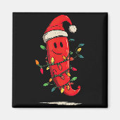 Aimant Funny Chili Pepper Christmas Graphics Lights Lover (Devant)