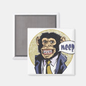 Aimant Funny Chimpanzé aller Meep par Mudge Studios (Recto/Verso)