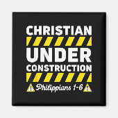 Aimant Funny Christian Under Construction Philipans 1-6 S (Devant)
