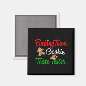 Aimant Funny Christmas Baking Team Cookie Taste Tester  (Recto/Verso)