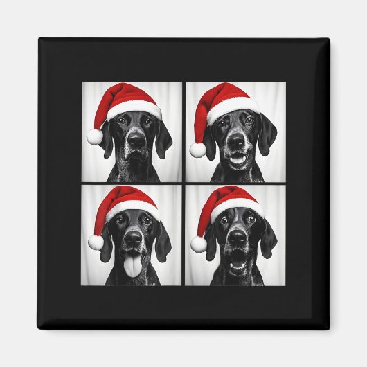Aimant Funny Christmas German Shorthaired Inter Santa Pho (Devant)