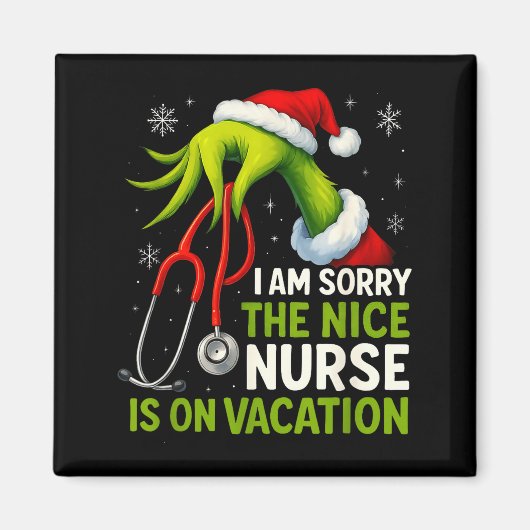 Aimant Funny Christmas I Am Sorry The Niche Nurse Medical (Devant)