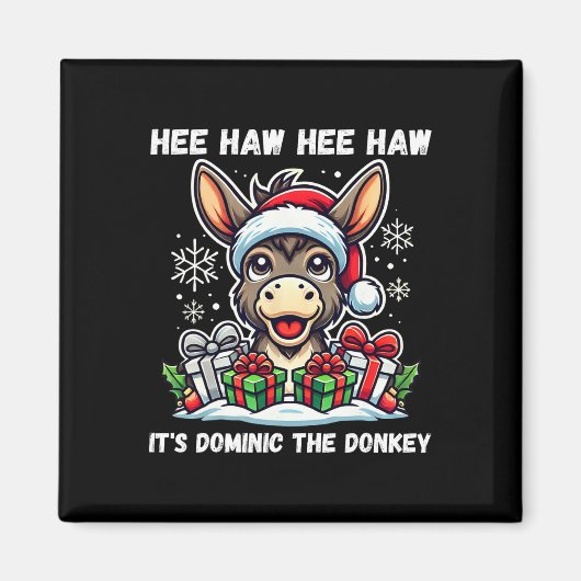 Aimant Funny Christmas Italian Christmas Donkey Dominic T (Devant)