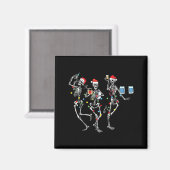 Aimant Funny Christmas Nurse Skeleton Nurse Dance Stethos (Recto/Verso)