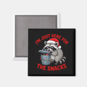 Aimant Funny Christmas Raccoon Shirt I'm Just Here For Th (Recto/Verso)