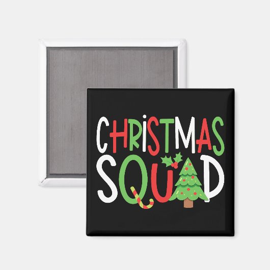 Aimant Funny Christmas Squad Famille Vacances (Recto/Verso)
