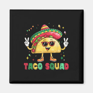 Aimant Funny Cinco De Mayo Funny Taco Squad Sombrero Casq