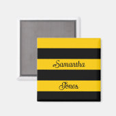 Aimant Funny Classic Bumble Bee Stripes Motif rayé (Recto/Verso)