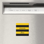Aimant Funny Classic Bumble Bee Stripes Motif rayé (In Situ (Lave-vaisselle))