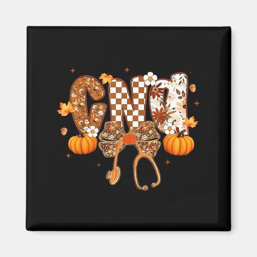 Aimant Funny Cna Nurse Coquette Bow Stethoscope Fall Girl (Devant)