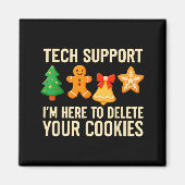 Aimant Funny Cookies Christmas Gingerbread Tech Suprt Men (Devant)