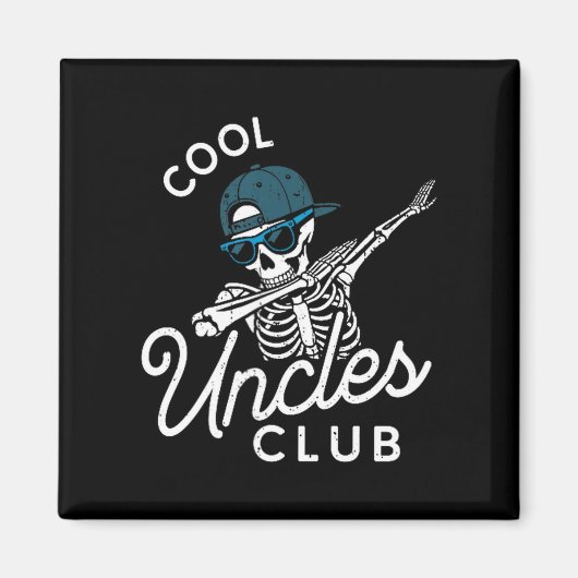 Aimant Funny Cool Uncles Club Shirt Funny Skeleton Uncle  (Devant)