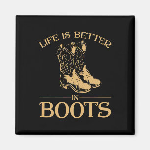 Aimant Funny Cowboy Boots Line Danse Horseck Riding Cowbo