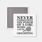 Aimant Funny crochet citations crocheters cadeau (Recto/Verso)