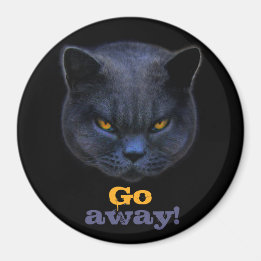 Aimant Funny Cross Cat dit Go Away