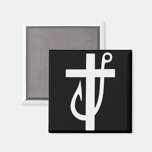 Aimant Funny Cross Christian - Jesus Made Me A Fisherman (Recto/Verso)