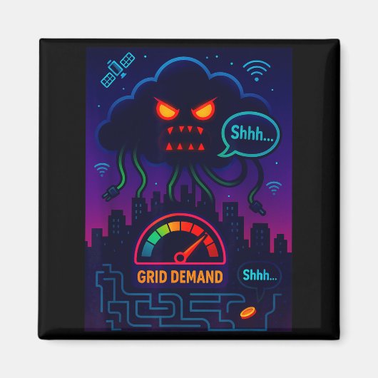 Aimant Funny Crypto Energy Environmental Satire Gift (Devant)