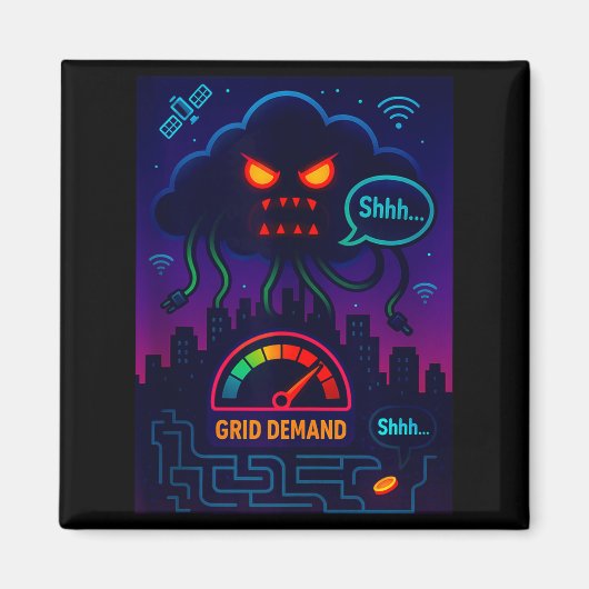 Aimant Funny Crypto Energy Environmental Satire Gift Tank (Devant)