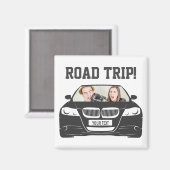 Aimant Funny Custom Car Photo Voyage routier (Recto/Verso)