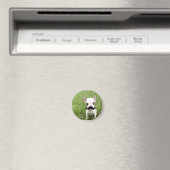 Aimant Funny Cute Chihuahua avec Moustache (In Situ (Lave-vaisselle))