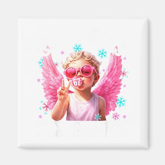 Aimant Funny Cute Cud Says Six Seven Valentine's Day 67 M (Devant)