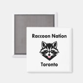 Aimant Funny Cute Raccoon Nation Toronto LightColor (Recto/Verso)