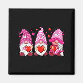 Aimant Funny Cute Three Gnomies Nk Hearts Matching Vale (Devant)