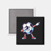 Aimant Funny Dabbing Soccer Ball Cartoon Srt Gift Kids Bo (Recto/Verso)