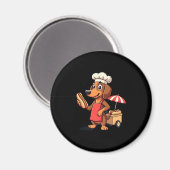 Aimant Funny Dachshund Chien Weenie Saucisse Hotdog Sandw (Recto/Verso)