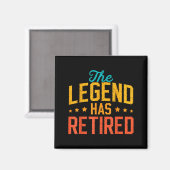Aimant Funny Dad Grandpa Retirement The Legend Has Retire (Recto/Verso)