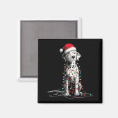 Aimant Funny Dalmatian Christmas Graphics Dog Lights Love (Recto/Verso)