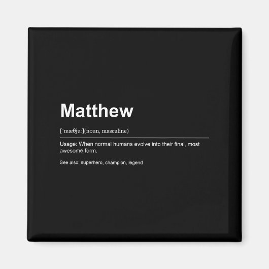 Aimant Funny Definition Quote For The Name Matthew _ (Devant)